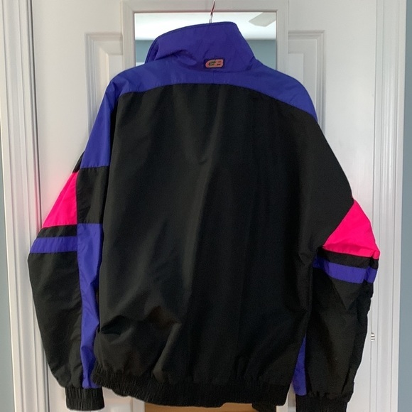 CB Sports Color Block Windbreaker Jacket Men's ML Black Blue Pink Retro - Picture 2 of 4